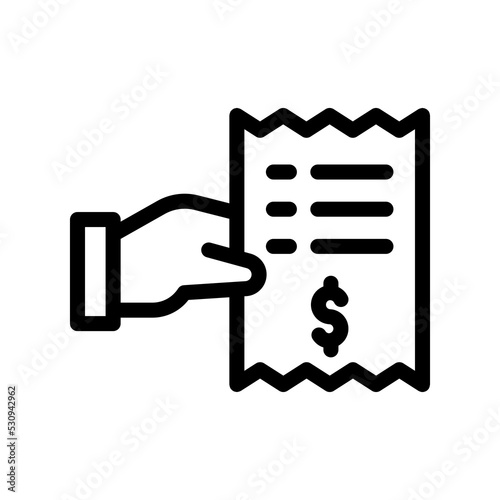 bill finance line icon illustration vector graphic