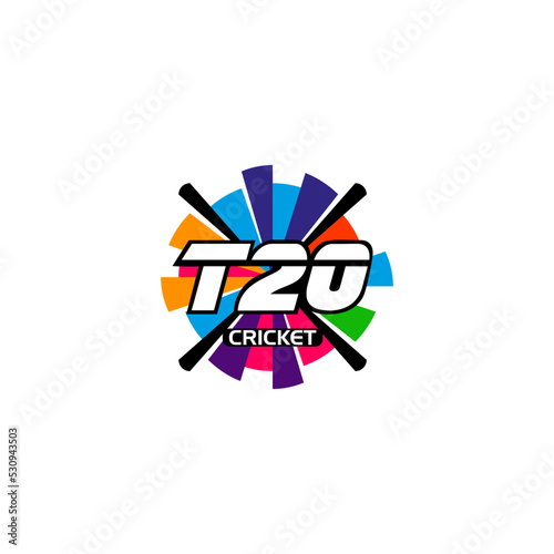 abstract cricket world cup and premier league logo or poster design
