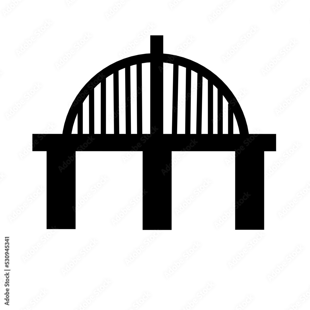 black simple icons bridges
