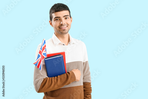 Young man with UK flag and ...