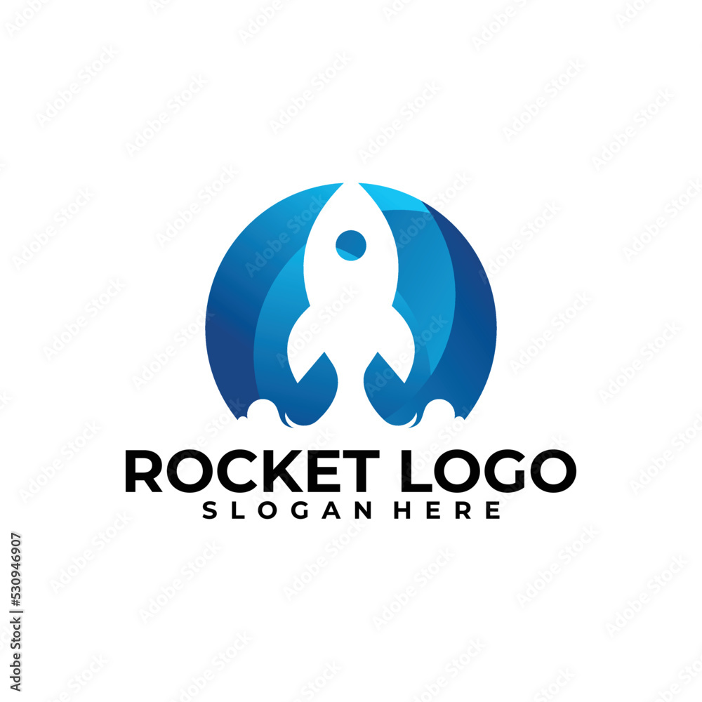 Obraz premium rocket logo vector design template