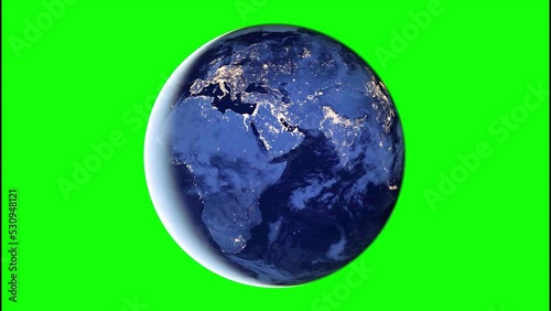 evening earth green screen photo