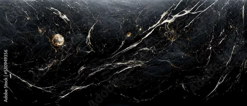 Panel kuchenny z motywem Luxury abstract fluid art ,  mixture of black, gray and gold abstract of marble background
