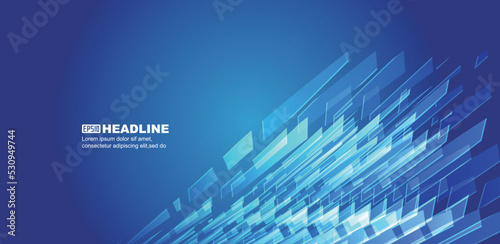 Business technology background composed of squares and polygon fragments