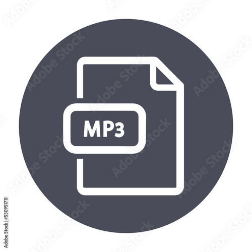 mp3 file vector icon 