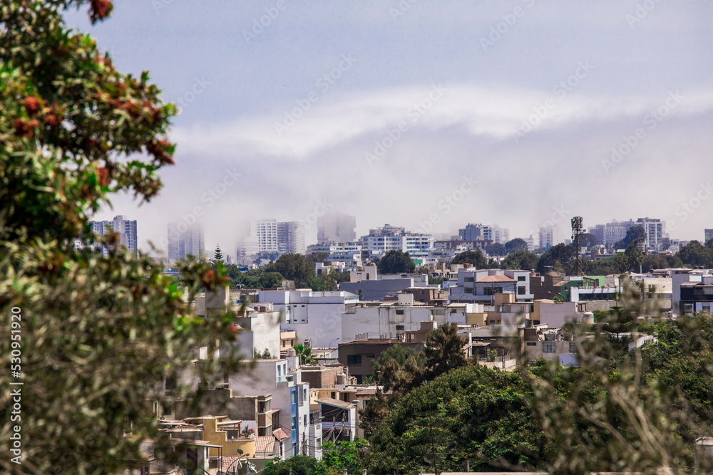 Obraz premium City hills Landscape view from Loma Amarilla Surco District Lima Peru