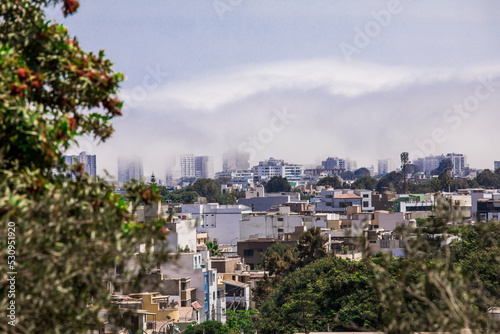 City hills Landscape view from Loma Amarilla Surco District Lima Peru © natrocfort