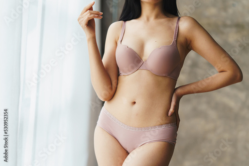 Perfect female body. Beautiful Woman in underwear, Body care concept.