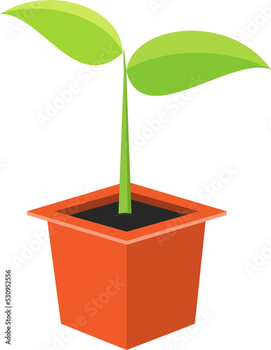 Garden Pot Plant Icon Sign ...