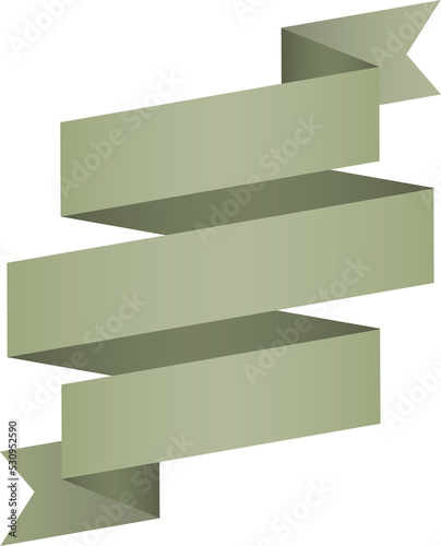 Green ribbon banner