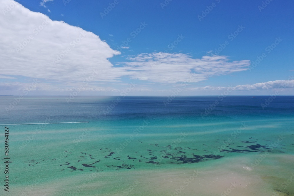 Gradation between sky and ocean