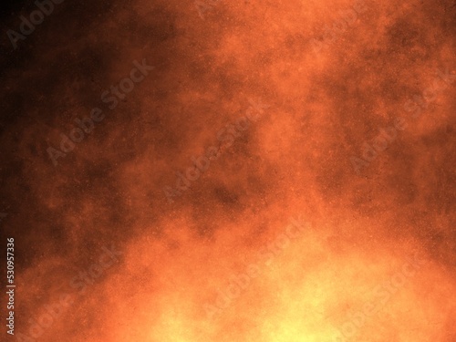 Thermal energy clusters, blazing orange lights. The graphics generated by the tablet are used for graphics and backgrounds.