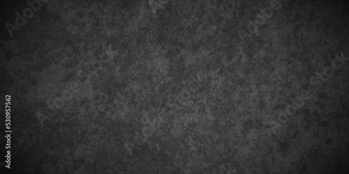 Dark Black stone cracked grunge concrete backdrop texture background anthracite panorama. Panorama dark grey black slate background or texture.  