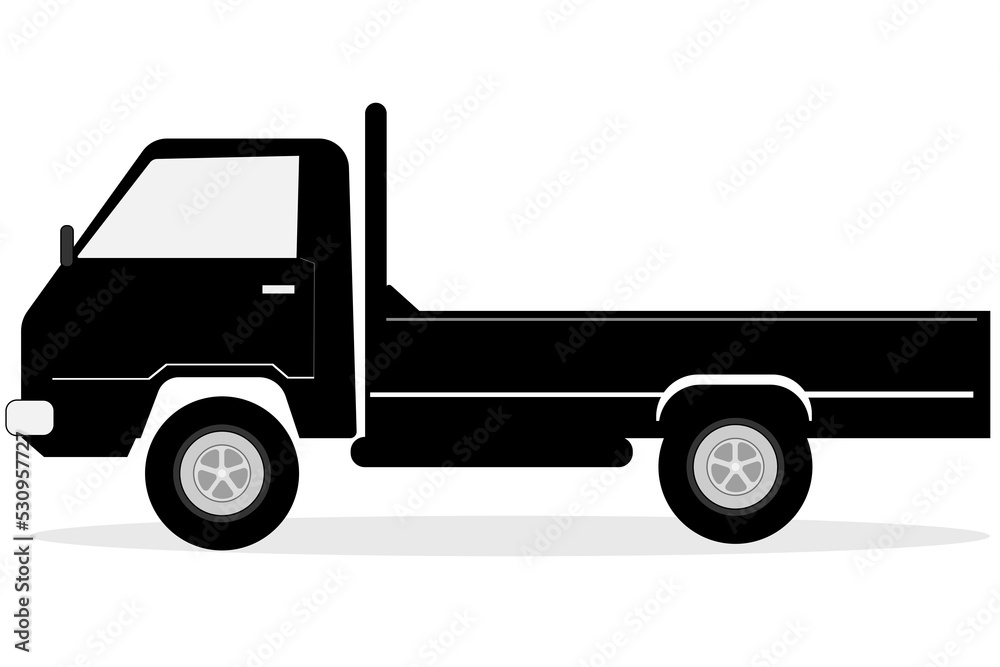 Pick up truck on transparent background