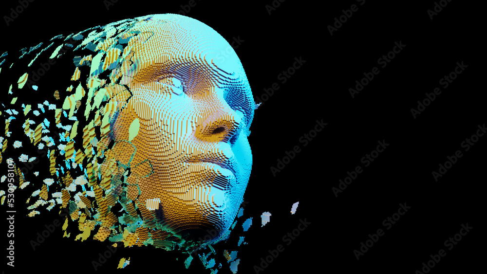 artificial intelligence concept image,3d rendering