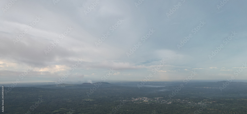 Aerial panorama on Nicaragua landscape