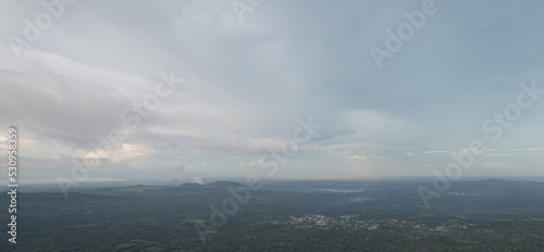 Aerial panorama on Nicaragua landscape
