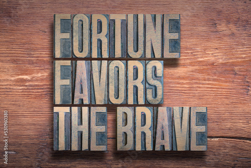 Fortune favours the brave wood