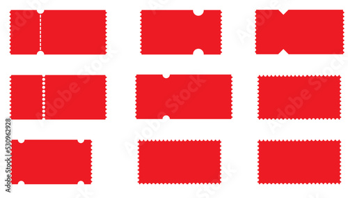 Set blank ticket template.