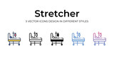 stretcher icons set vector illustration. vector stock,
