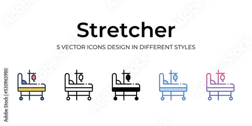 stretcher icons set vector illustration. vector stock, photo