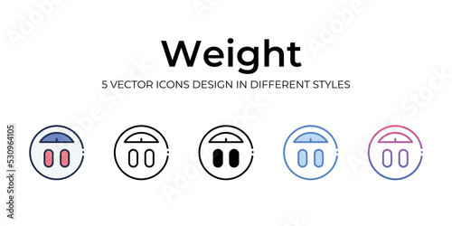 weight icons set vector illustration. vector stock,