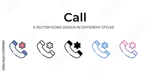 call icons set vector illustration. vector stock,