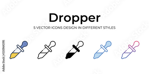 dropper icons set vector illustration. vector stock,