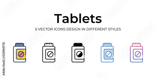 tablets icons set vector illustration. vector stock,