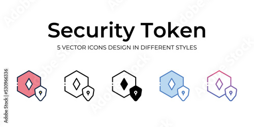 nft security token icons set vector illustration. vector stock,