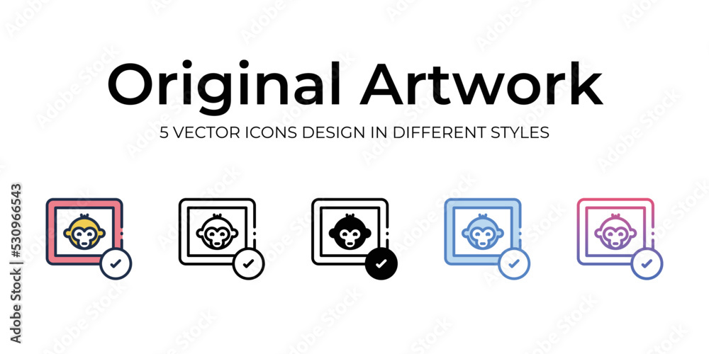nft original artwork icons set vector illustration. vector stock,