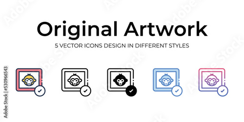 nft original artwork icons set vector illustration. vector stock,