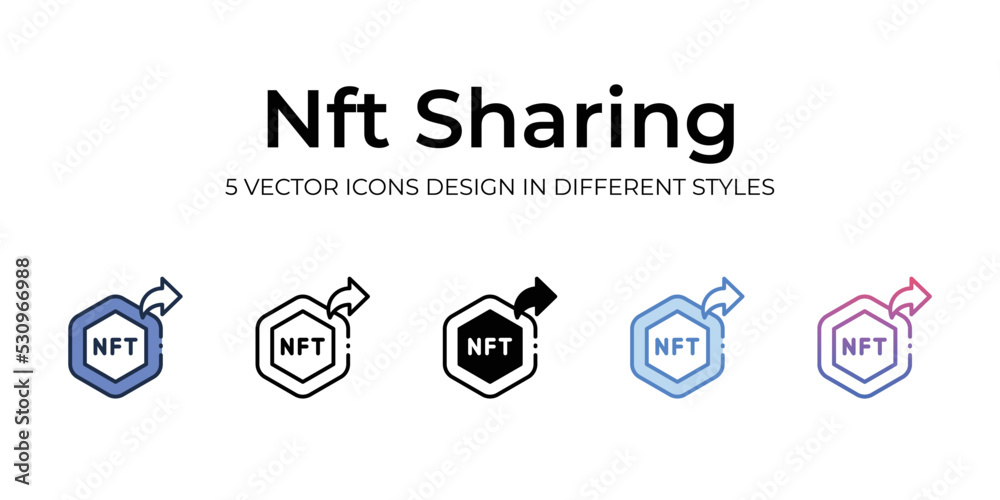 nft sharing icons set vector illustration. vector stock, nft sharing icons set vector illustration. vector stock,