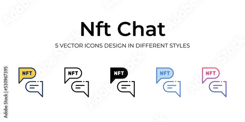nft chart icons set vector illustration. vector stock,