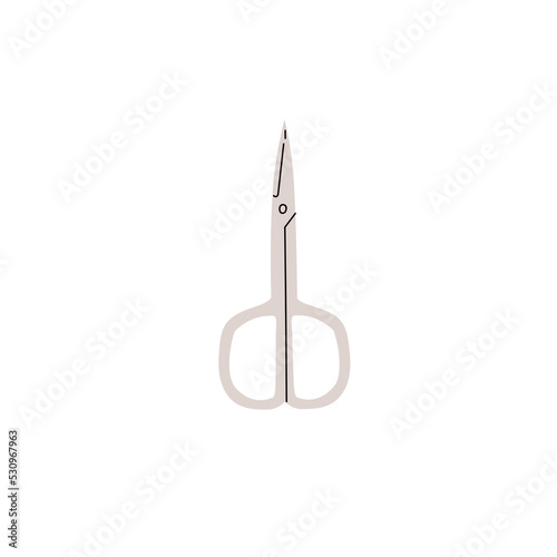 Manicure scissors, hand-drawn.