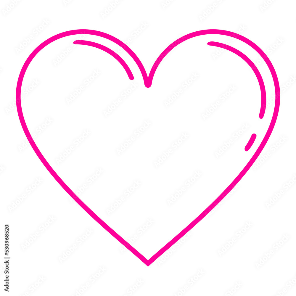 Heart-Shaped. Love Icon Symbol for Pictogram, App, Website, Logo or Graphic Design Element Heart-Shaped. Love Icon Symbol for Pictogram, App, Website, Logo or Graphic Design Element
