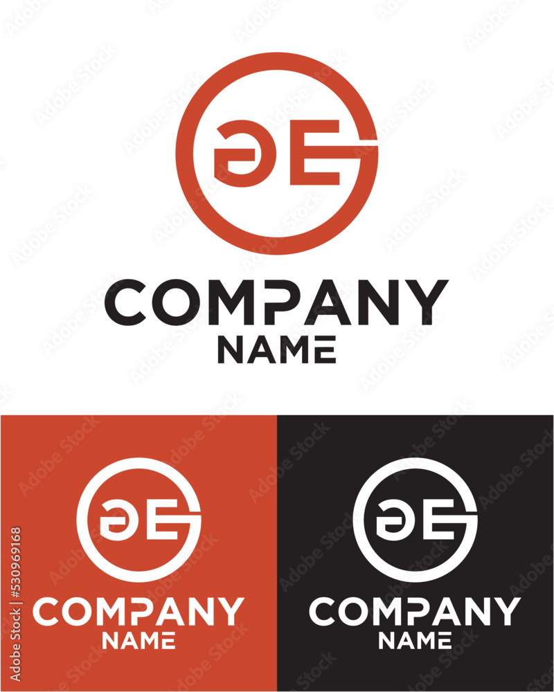 Initial letter g e logo vector design template Initial letter g e logo vector design template
