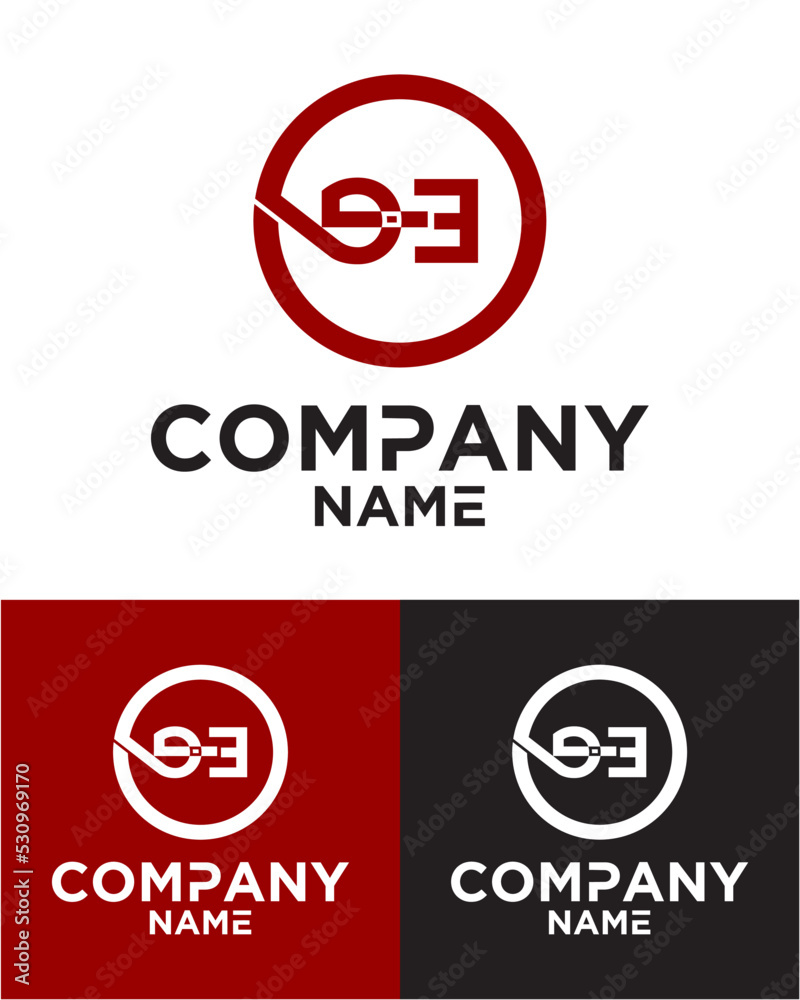 Initial letter g e logo vector design template Initial letter g e logo vector design template