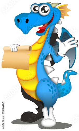 blue dragon cartoon © widhitama