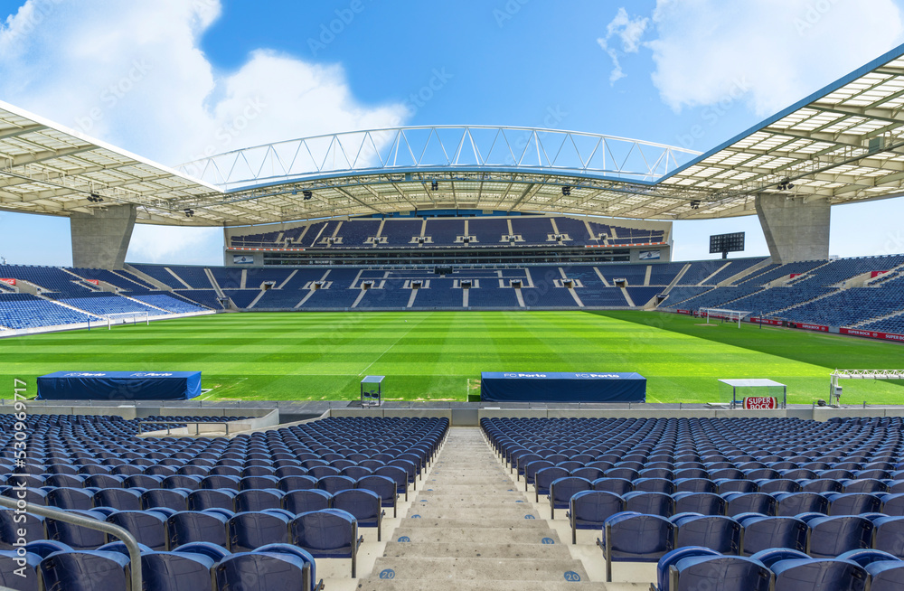 Foto Stock Pitch view at Estadio do Dragao - official arena of FC Porto,  Portugal | Adobe Stock