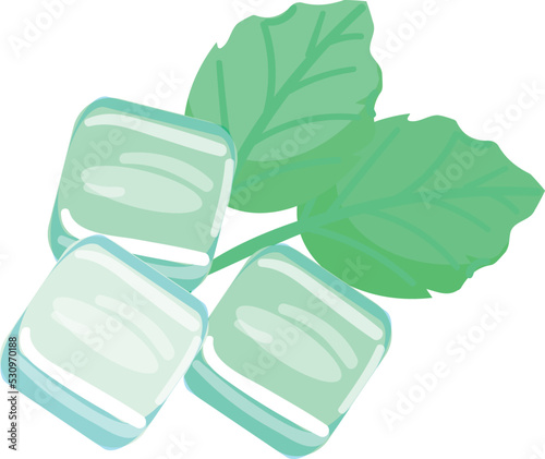 Mint gum pads icon cartoon vector. Chewy pack. Machine ball