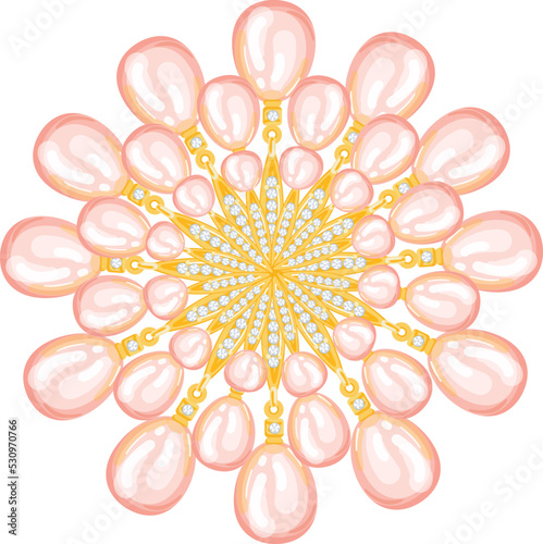 Jewellery icon cartoon vector. Pearl bracelet. Gold jewelry