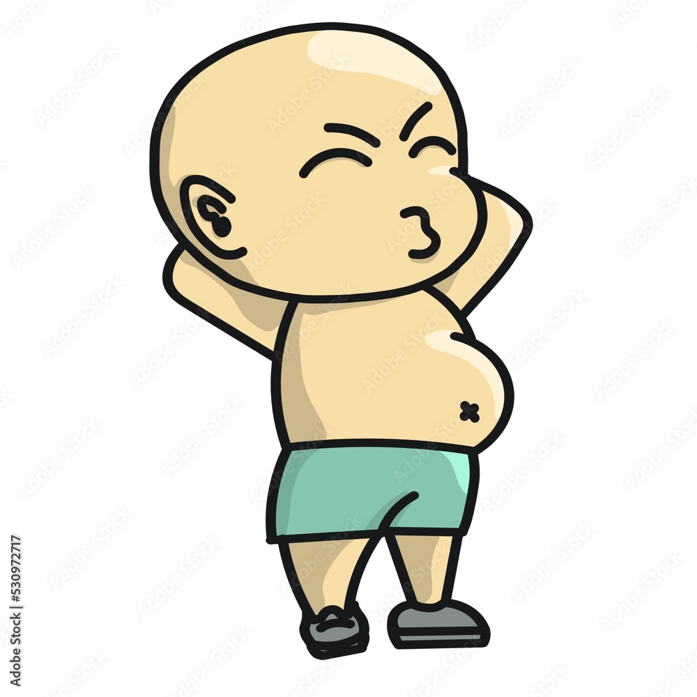 illustration of a boy without clothes looking very happy illustration of a boy without clothes looking very happy