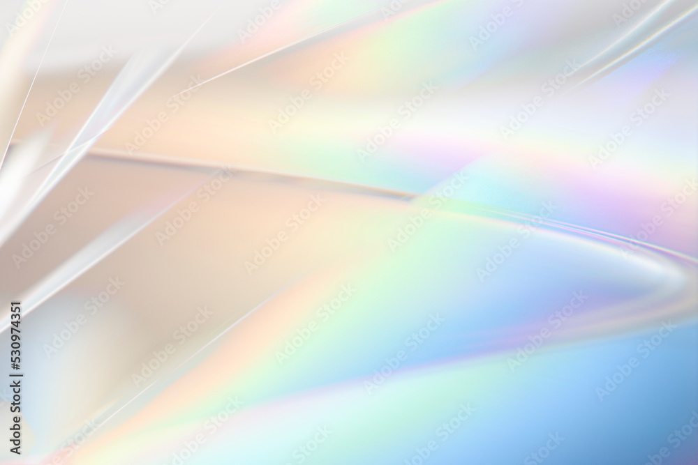 白く透明感の美しい虹色のメタリックなクールなガラス質感のアブストラクト Stock Illustration | Adobe Stock