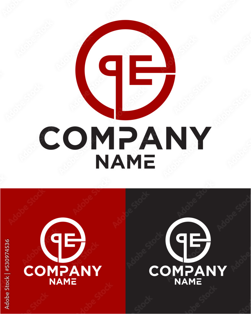 Initial letter q e logo vector design template Initial letter q e logo vector design template