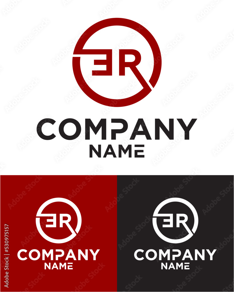 Initial letter e r logo vector design template Initial letter e r logo vector design template
