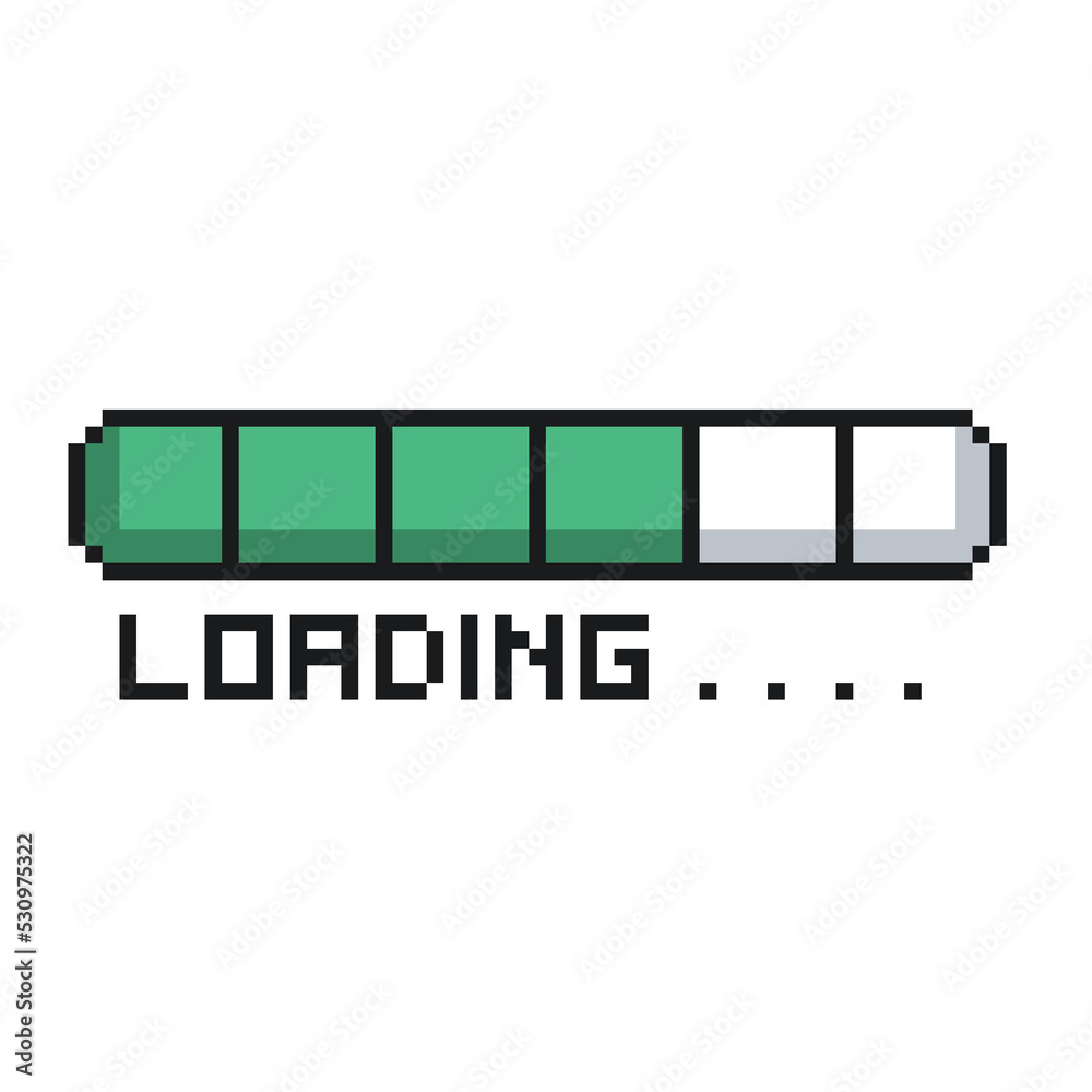 pixel illustration loading 99% icon progress bar pixel illustration loading 99% icon progress bar