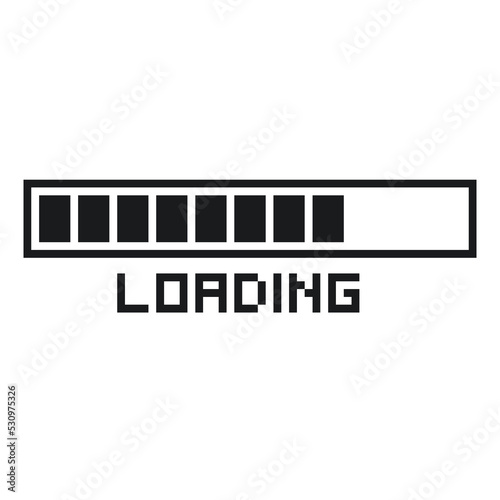 pixel illustration loading icon progress bar