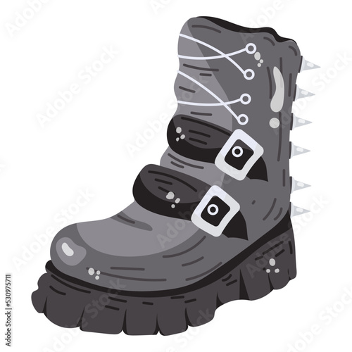 A digger shoe flat sticker icon