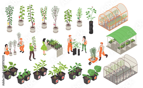 Isometric Nursery Garden Set